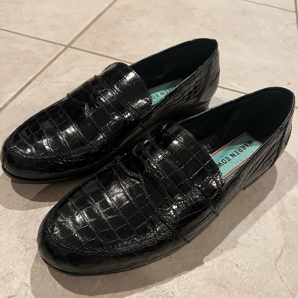 Alligator or crocodile authentic men’s dress shoe